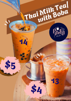 Brown Thai Tea Promo Instagram Post Document A4